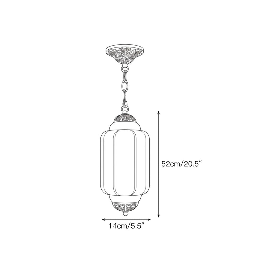 Lampada a sospensione in alabastro Eloise Scallop — Dimension drawings 1