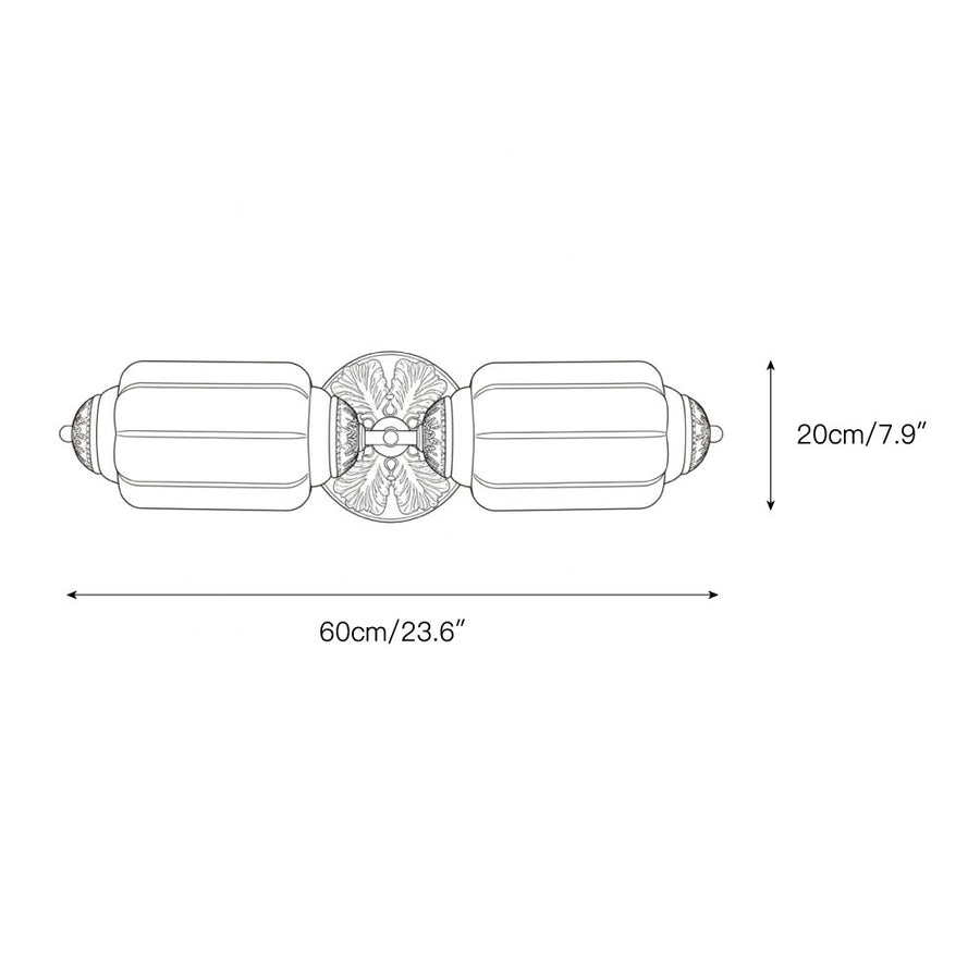 Eloise Scallop Glass Sconce – detail 3 — Dimension drawings 1