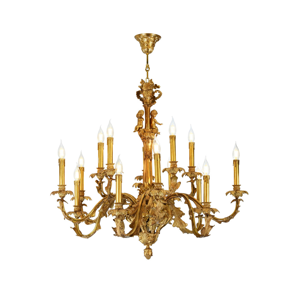 Eloise Brass Leaf Chandelier