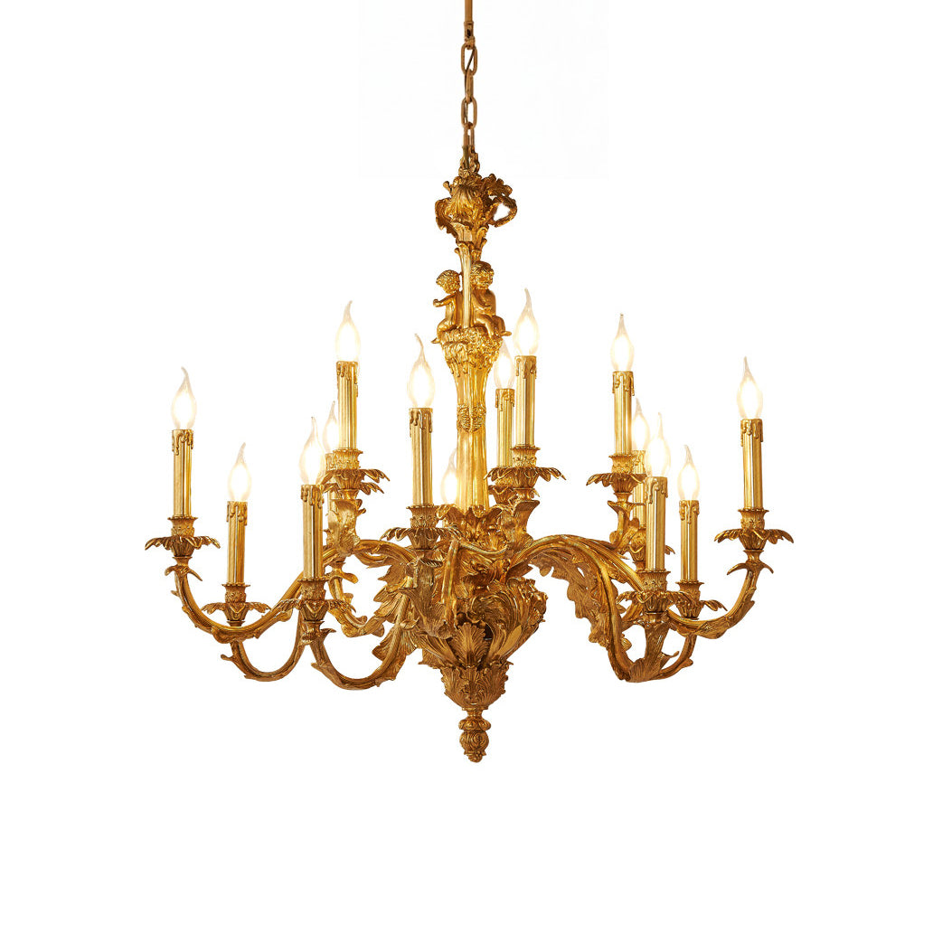 Eloise Brass Leaf Chandelier