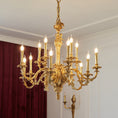 Load image into Gallery viewer, Eloise Brass Leaf Chandelier
