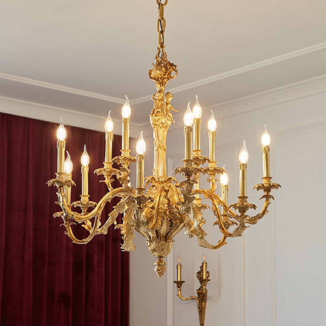 Eloise Brass Leaf Chandelier