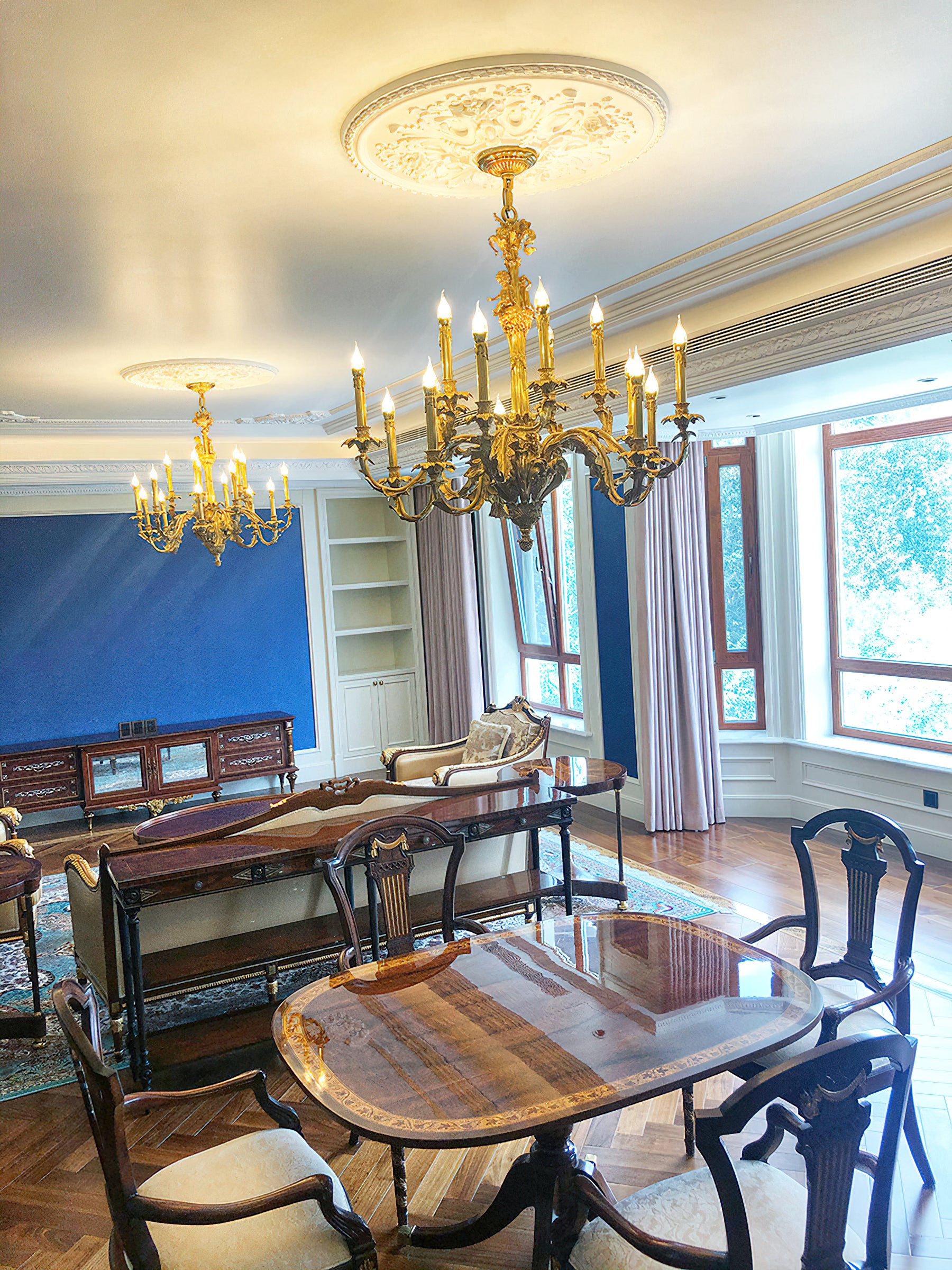 Eloise Brass Leaf Chandelier