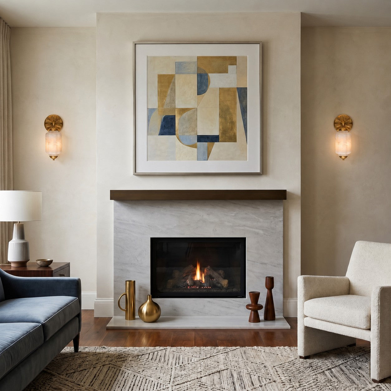 Eloise Scallop Alabaster Wall Sconce
