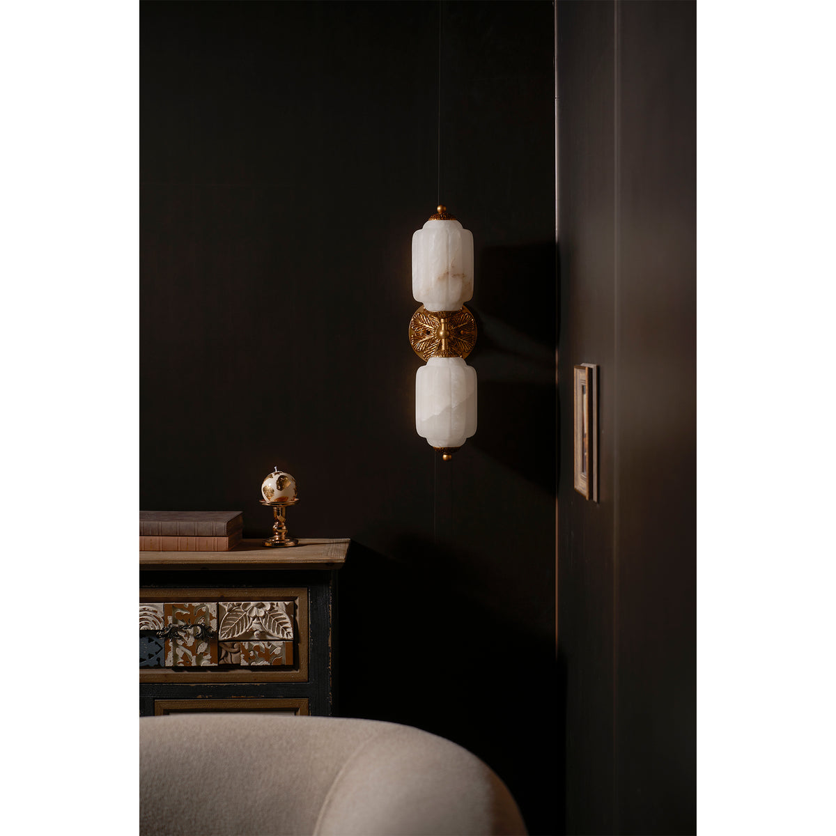 Aplique de pared Eloise Scallop Alabaster