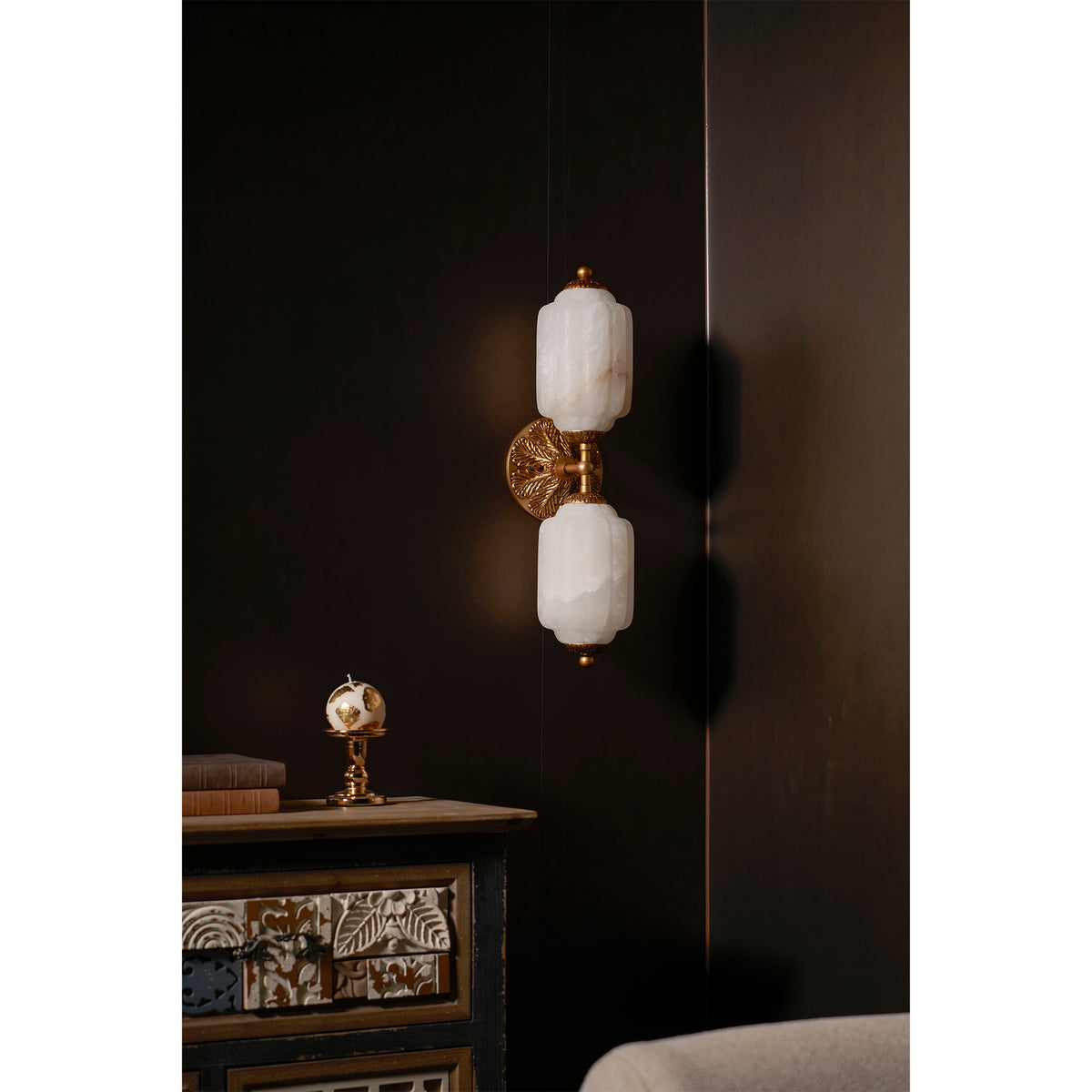 Aplique de pared Eloise Scallop Alabaster