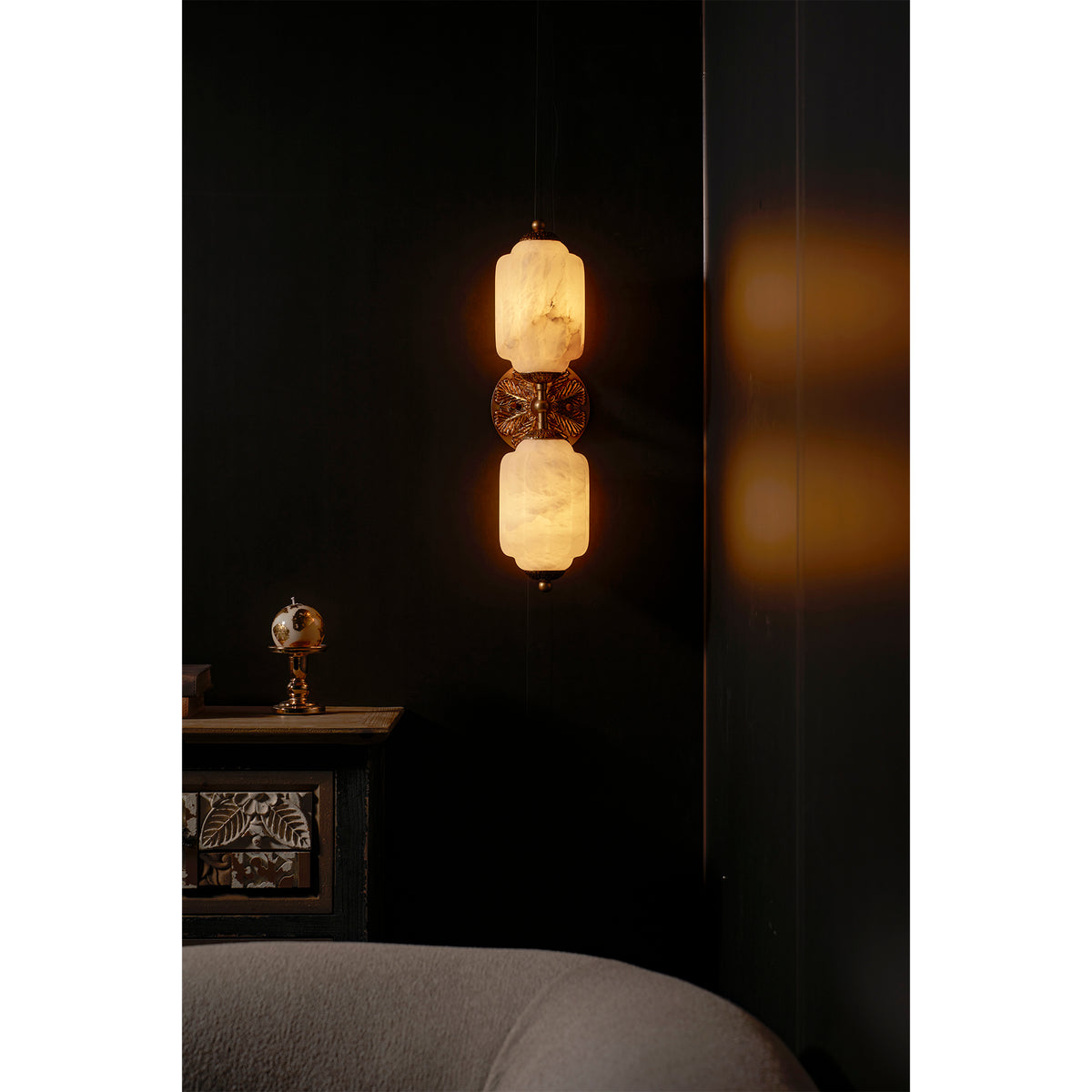 Aplique de pared Eloise Scallop Alabaster