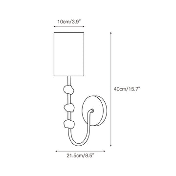 Emile Wall Lamp – detail 3 — Dimension drawings 1