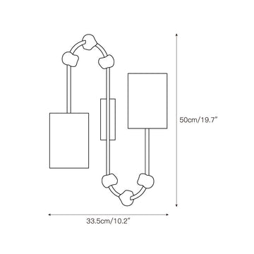 Emile Wall Lamp – detail 4 — Dimension drawings 2