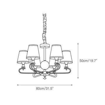 Emilea Chandelier – detail 3 — Dimension drawings 1