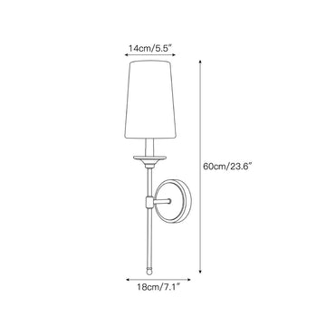 Emily Alabaster Wall Sconce – detail 3 — Dimension drawings 1