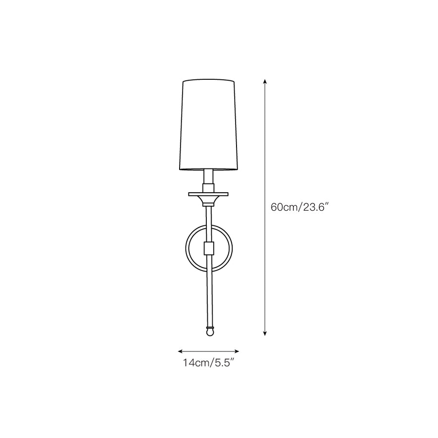Emily Wall Lamp – detail 3 — Dimension drawings 1
