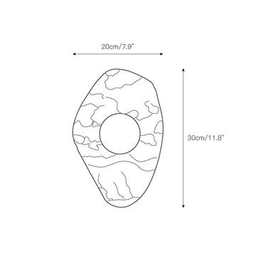 Textured Marble Wall Lamp – detail 3 — Dimension drawings 1
