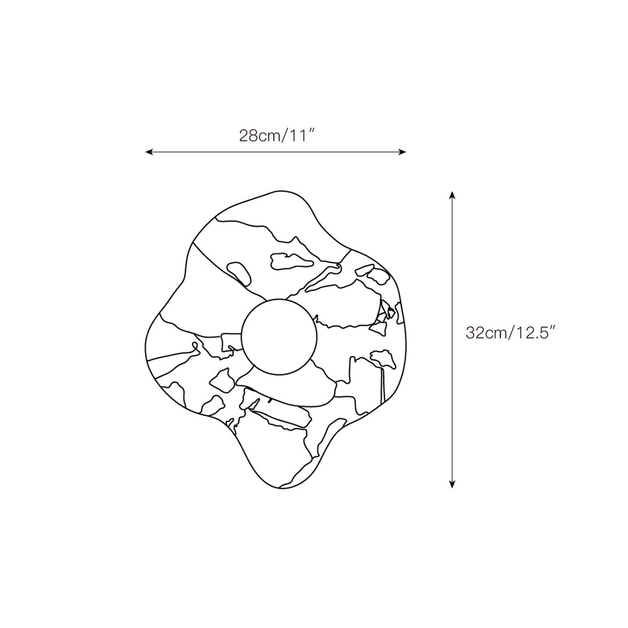 Abnormal Marble Wall Lamp – detail 3 — Dimension drawings 1
