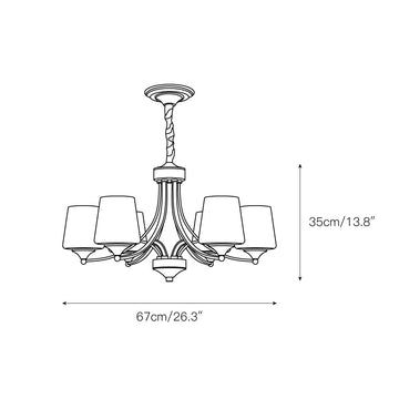 Enclave Chandelier – detail 3 — Dimension drawings 1