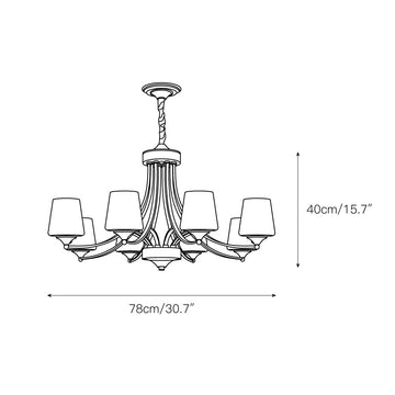 Enclave Chandelier – detail 4 — Dimension drawings 2