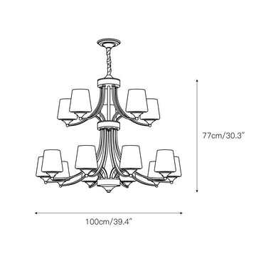 Enclave Chandelier – detail 7 — Dimension drawings 5