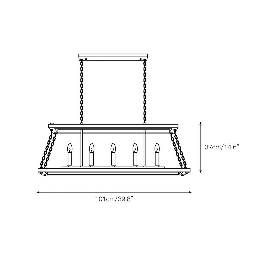 Eniso Island Chandelier – detail 3 — Dimension drawings 1