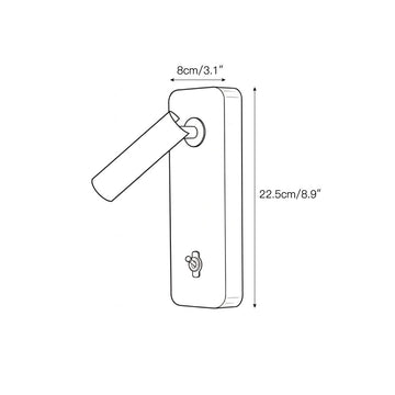 Enna Surface Wall Lamp – detail 3 — Dimension drawings 1