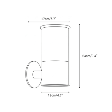 Erato Alabaster Wall Lamp – detail 3 — Dimension drawings 1