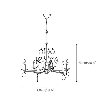 Erik Hoglund Chandelier – detail 3 — Dimension drawings 1