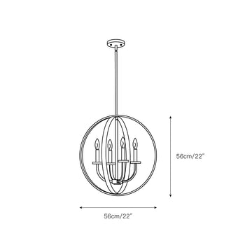Erindale Pendant Light – detail 3 — Dimension drawings 1