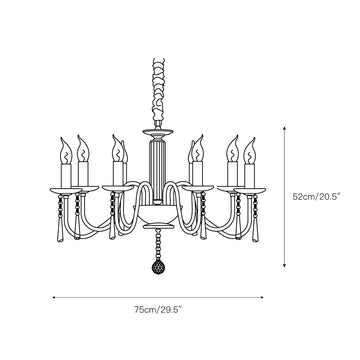 Esmery Chandelier – detail 4 — Dimension drawings 2