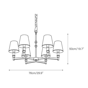 Estense Chandelier – detail 3 — Dimension drawings 1
