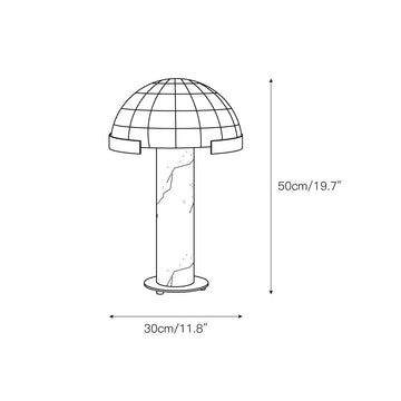 Etoile Alabaster Table Lamp – detail 3 — Dimension drawings 1