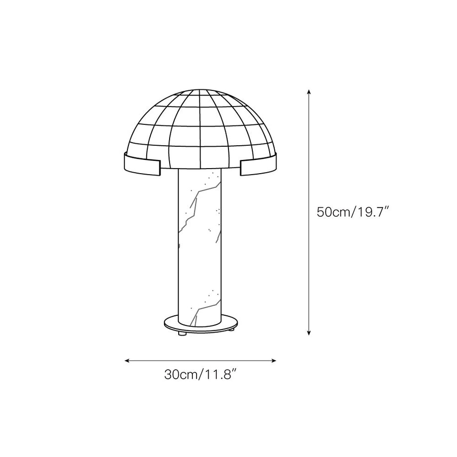Etoile Alabaster Table Lamp – detail 3 — Dimension drawings 1