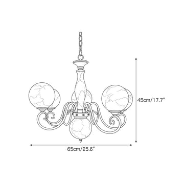 Lustre em Alabastro Evelyn — Dimension drawings 3