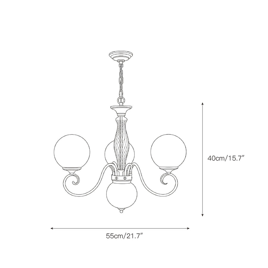 Evelyn Glass Chandelier – detail 3 — Disegni dimensionali 1
