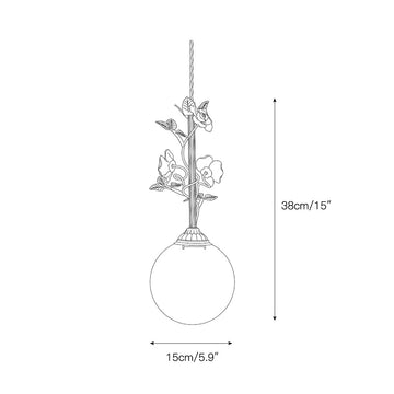 Evelyn Glass Pendant Lamp – detail 3 — Dimension drawings 1