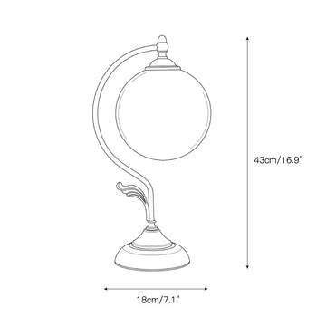 Evelyn Glass Table Lamp – detail 3 — Dimension drawings 1