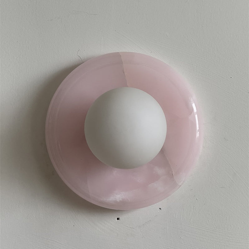 Orli Pink Onyx Wall Sconce