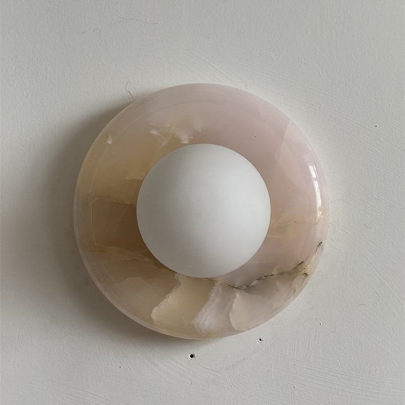 Orli Pink Onyx Wall Sconce