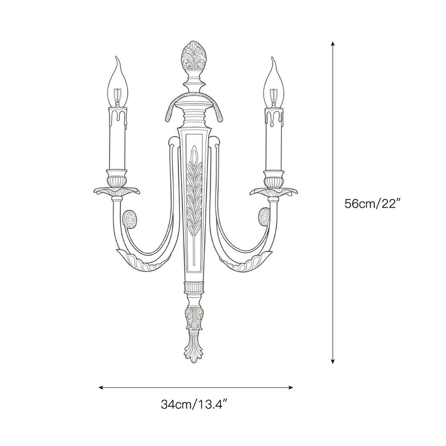 Fabienne Wall Lamp – detail 6 — Dimension drawings 1