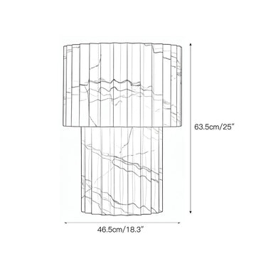 Falten Table Lamp – detail 5 — Dimension drawings 2