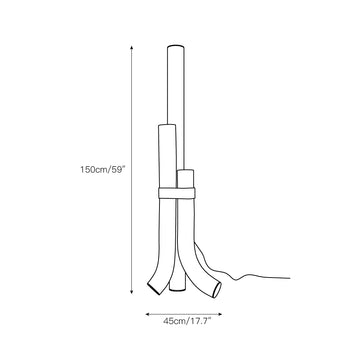 Fantasy Alabaster Floor Lamp – detail 3 — Dimension drawings 1