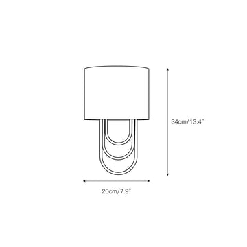 Farah Wall Lamp – detail 3 — Dimension drawings 1