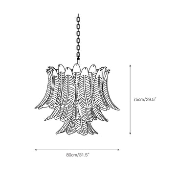Felci Glass Chandelier – detail 3 — Dimension drawings 1