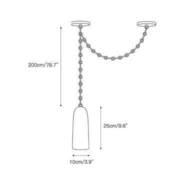 Figure Spanish Chain Alabaster Chandelier — Dimension drawings 2