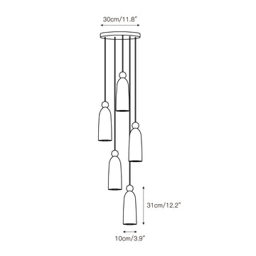 Figure Spanish Alabaster Pendant Light – detail 6 — Dimension drawings 4