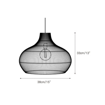 Fijia Rattan Pendant Lamp – detail 3 — Dimension drawings 1