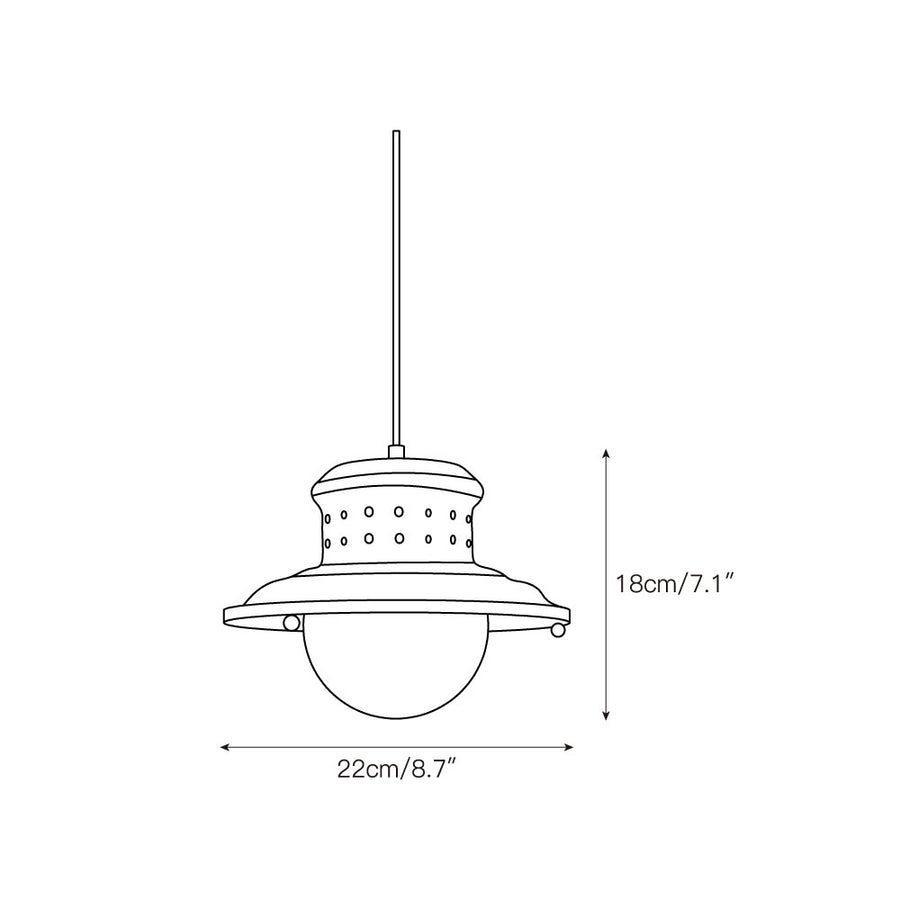 Fisherman’s Pole Pendant Lamp – detail 3 — Dimension drawings 1