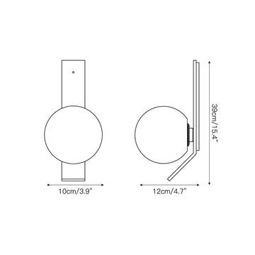 Fizi Alabaster Wall Sconce – detail 3 — Dimension drawings 1