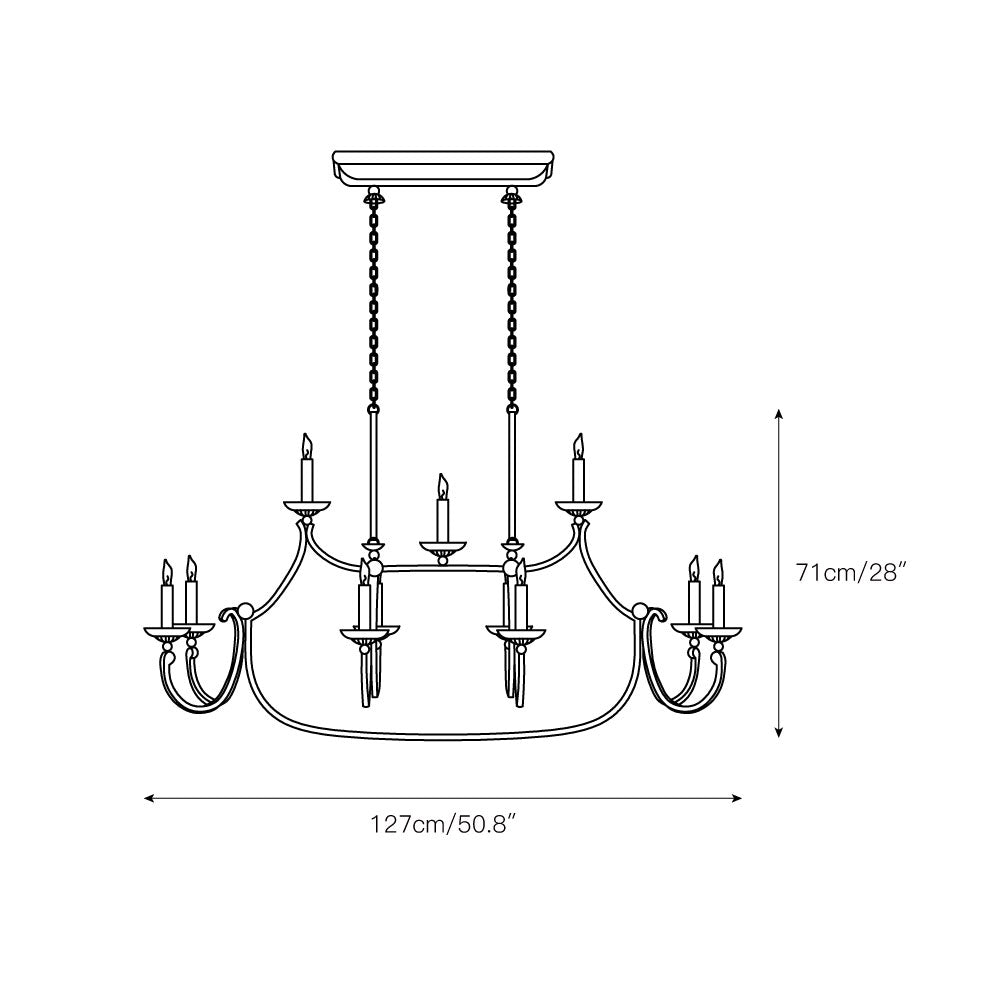 Flemish Linear Chandelier