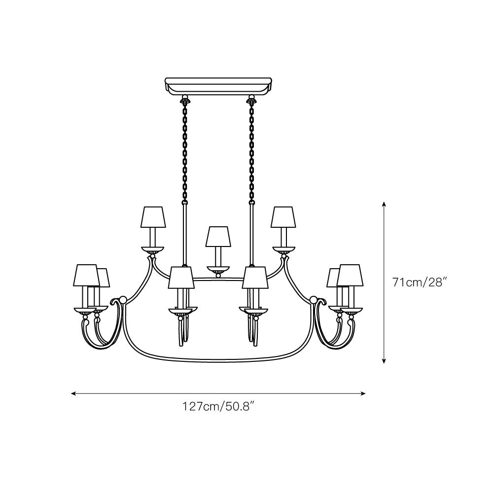 Flemish Linear Chandelier