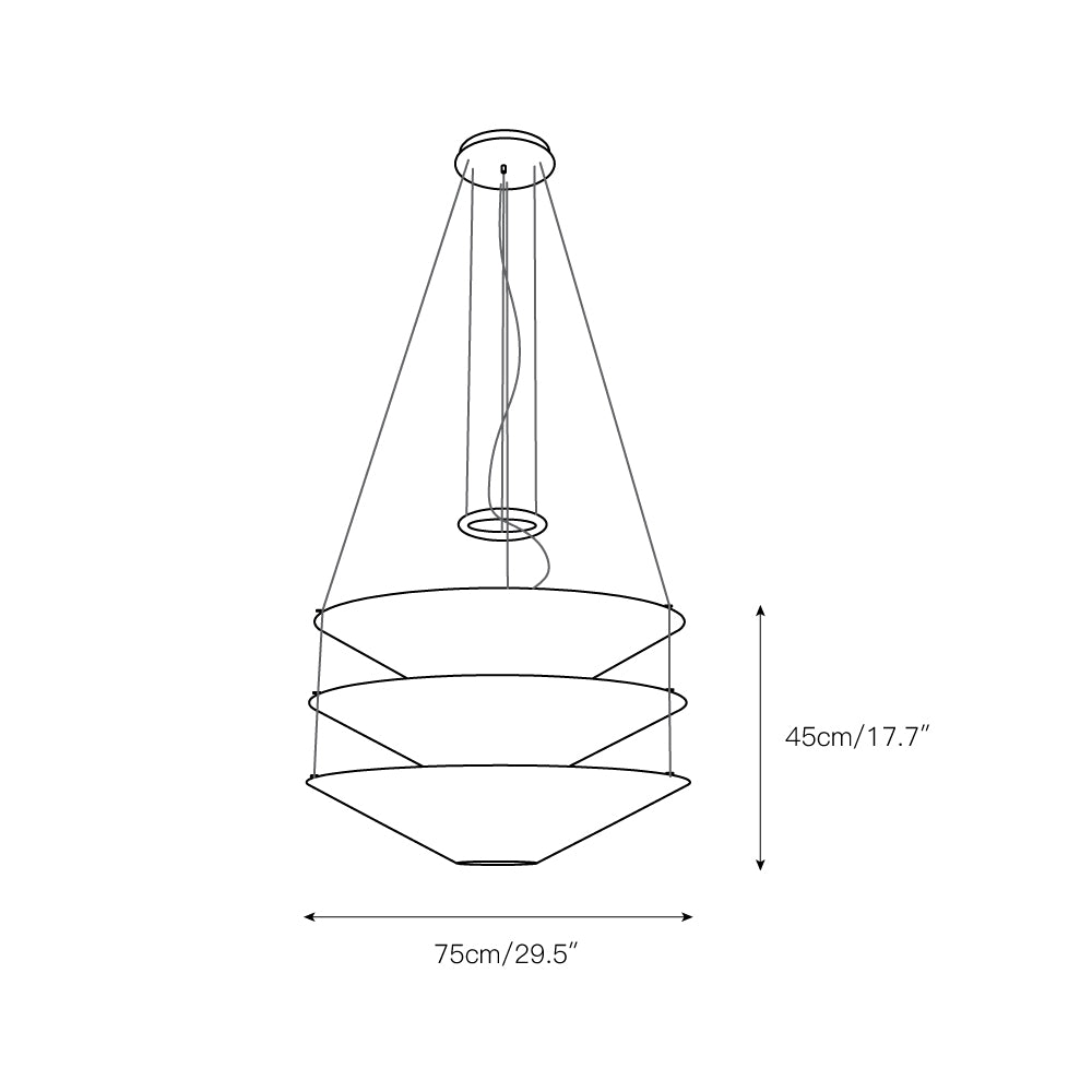 Lampe suspendue flottante