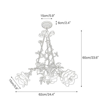 Flora Blossom Chandelier – detail 7 — Dimension drawings 5